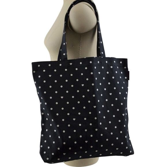 NWT Jcrew Heart Dot Canvas Book Lunch Tote - Picture 4 of 9